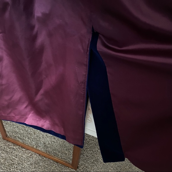 Carol Cohen Drizzle Vintage velour trench coat - Picture 6 of 12